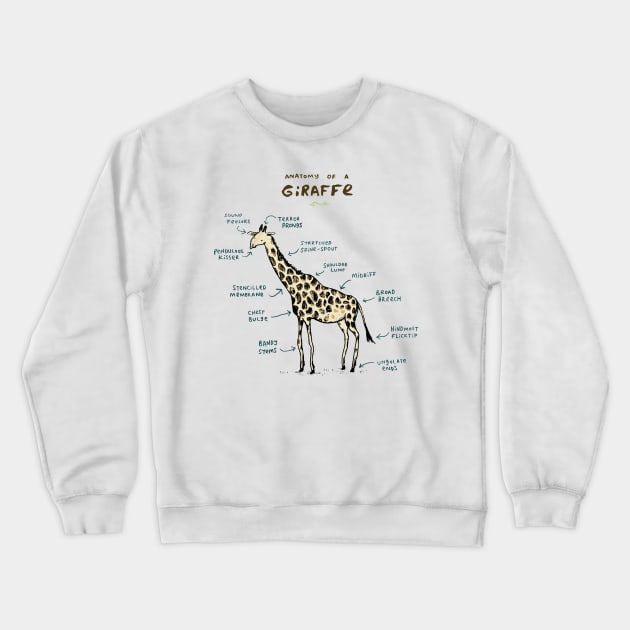 Anatomy of a Giraffe Crewneck Sweatshirt by Sophie Corrigan